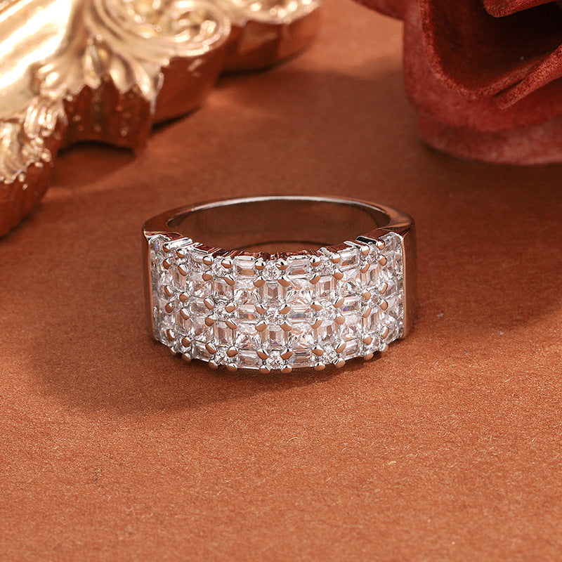 Zircon Flower Copper Ring