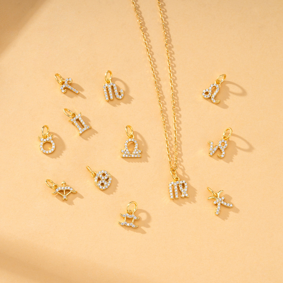 Zodiac Constellation Pendant Necklace