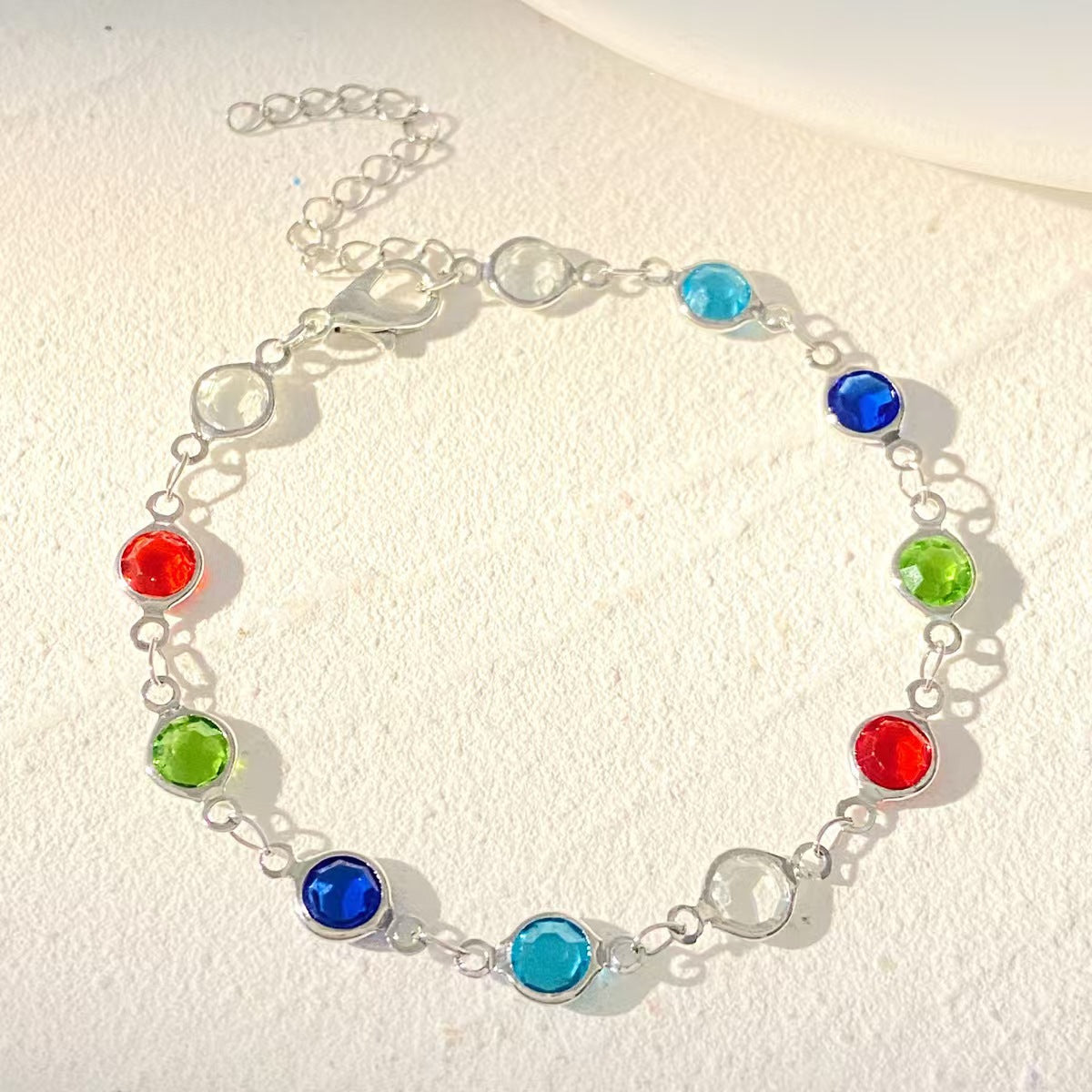 Colorful Heart Charm Beaded Bracelet