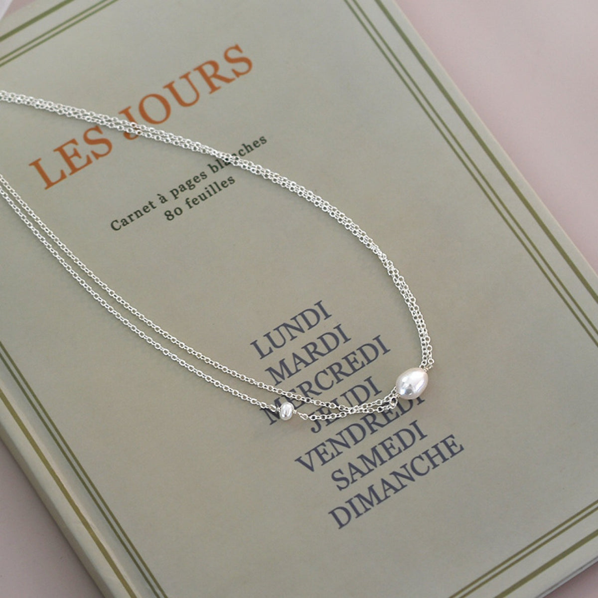 Stainless Steel Pearl Clavicle Chain Necklace