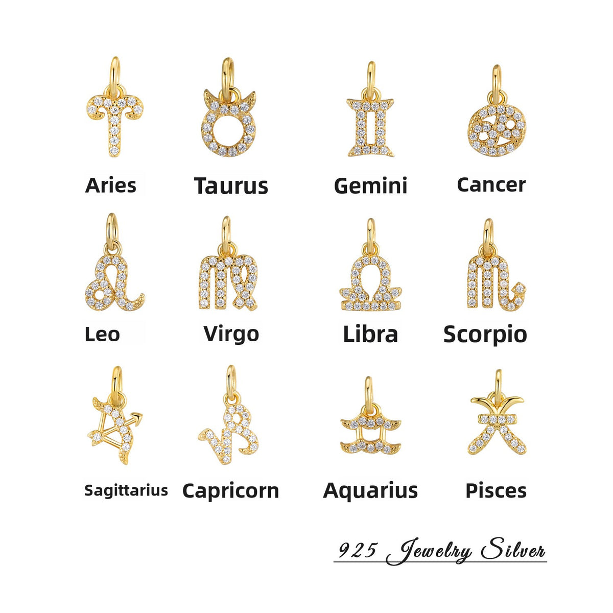 Zodiac Constellation Pendant Necklace