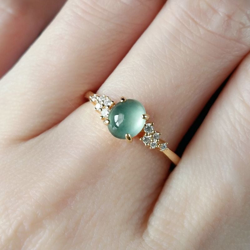 Chalcedony Diamond Ring