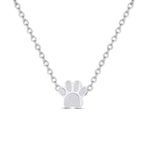 Stainless Steel Paw Print Perfume Necklace