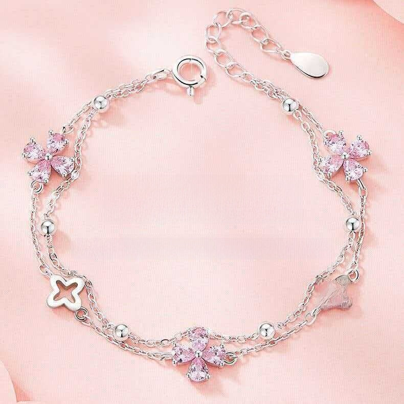 Four Leaf Clover Stackable Bracelet