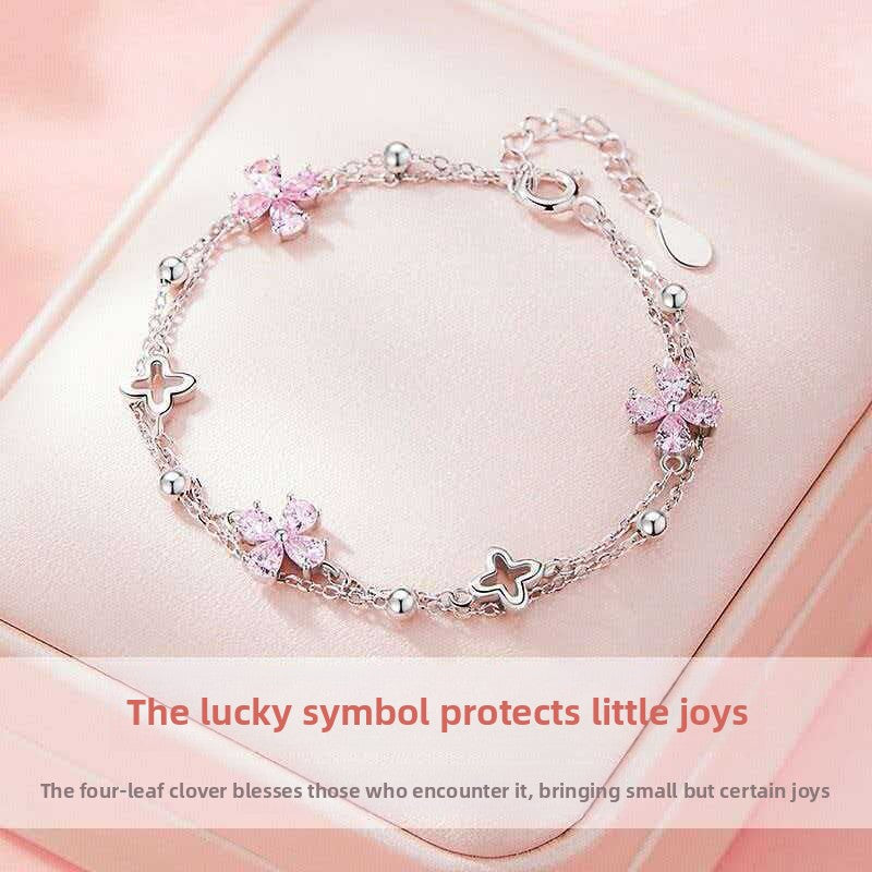 Four Leaf Clover Stackable Bracelet
