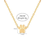 Stainless Steel Paw Print Perfume Necklace