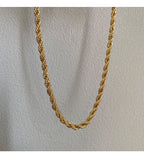 Golden Twist Chain Necklace