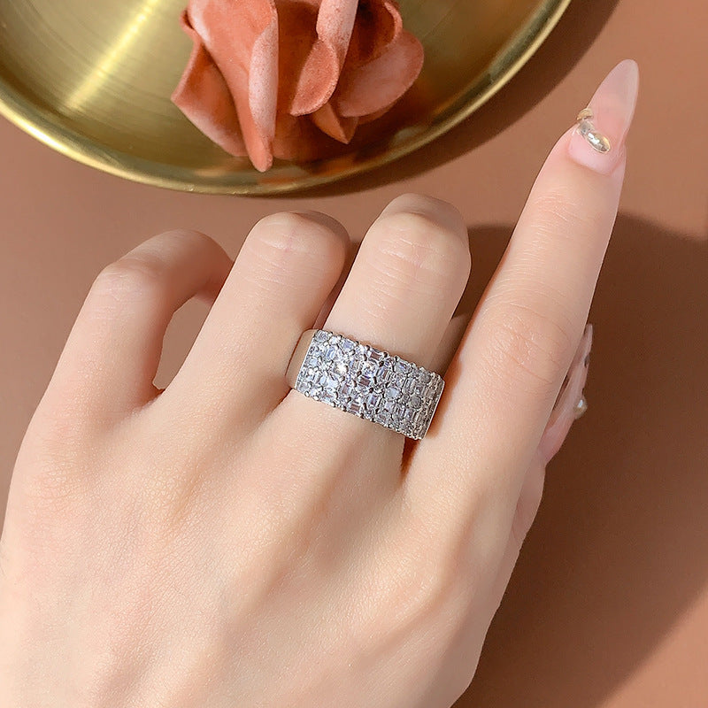 Zircon Flower Copper Ring