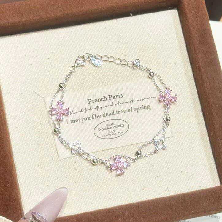 Four Leaf Clover Stackable Bracelet