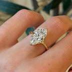 Marquise Diamond Geometric Silver Ring